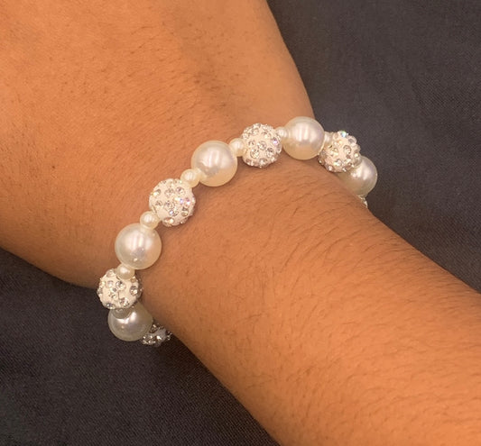 Creative retro minimalist classic artificial gemstone pearl bracelet NHPJ152880