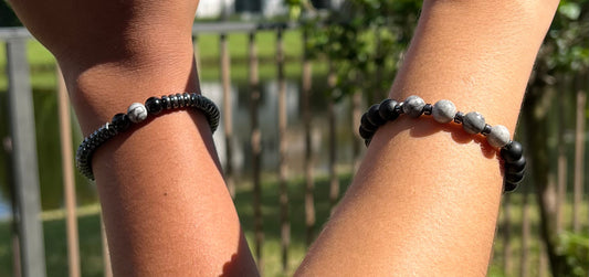 2 Weight Loss Men Women Therapy Magnetic Hematite Stone Beads Bracelet
