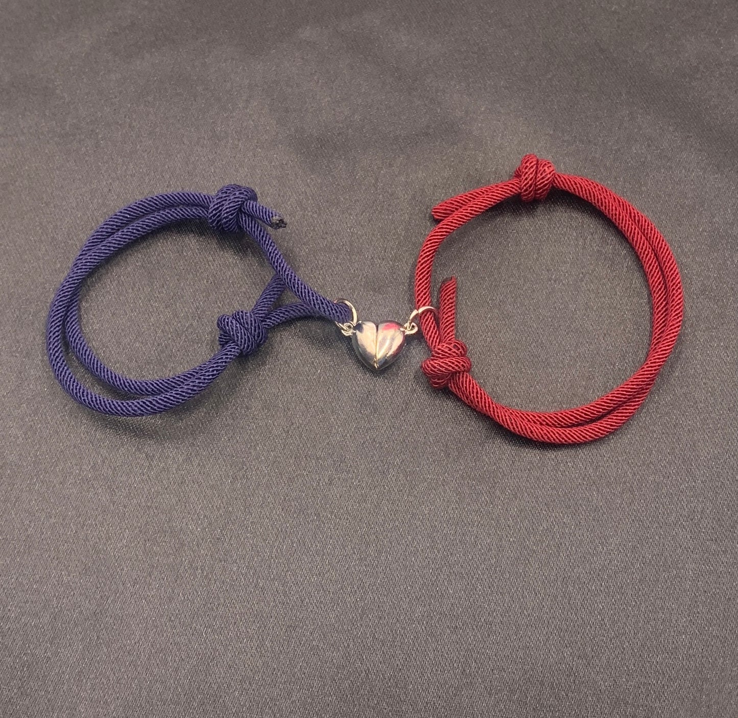 wholesale jewelry simple alloy heart magnet attracting bracelet set