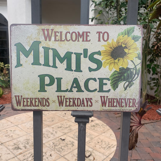 Mimi's Tin Sign Wall Decor 8 x 10