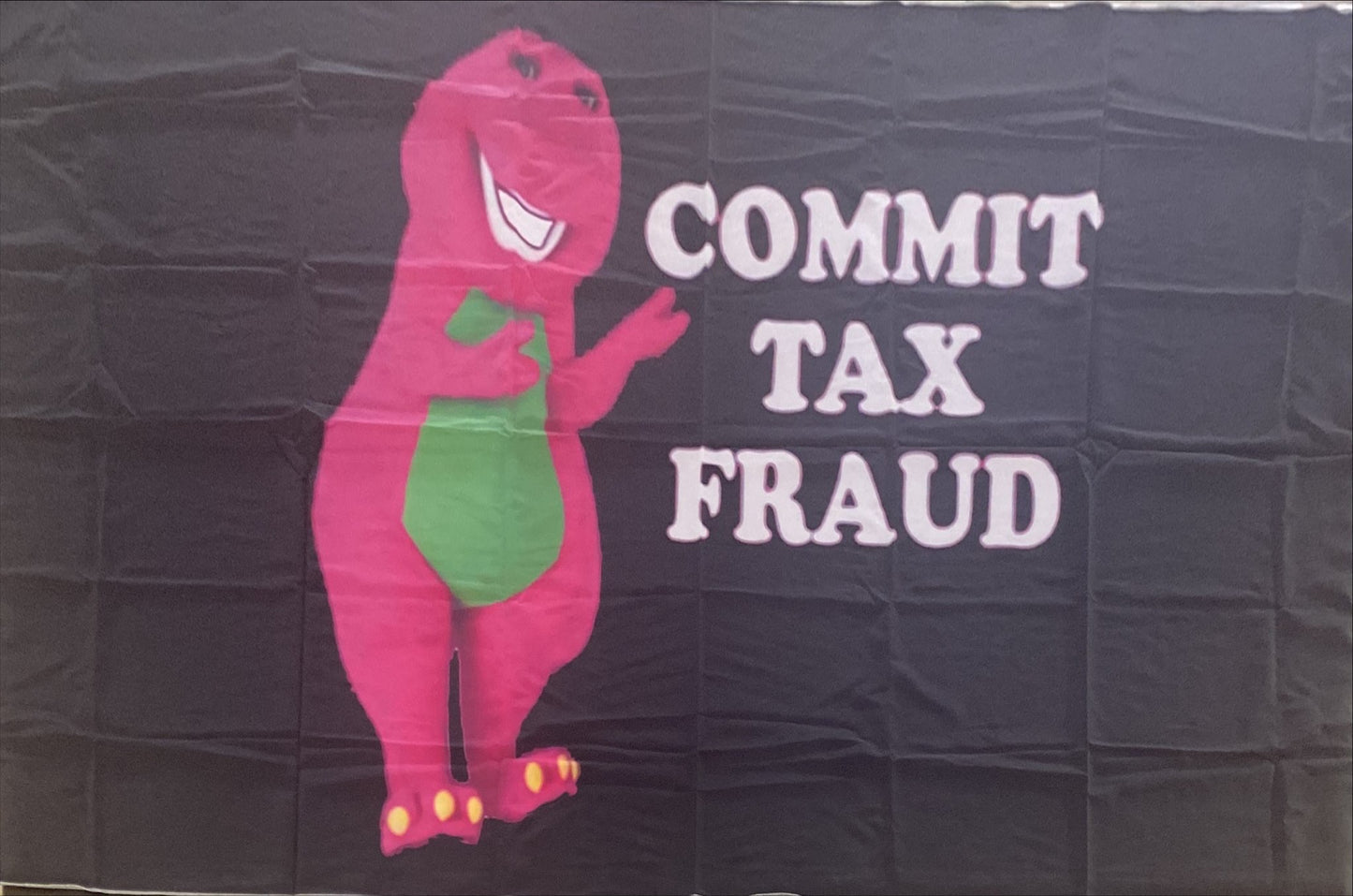 Politically Correct Barney Tapestry Flag Dorm Banner