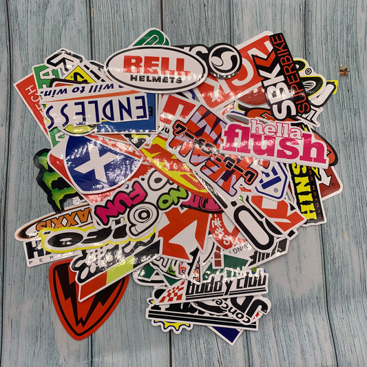 100PCS JDM Stickers Pack Car Motorcycle Racing Motocross Helmet Vinyl Decals Lot