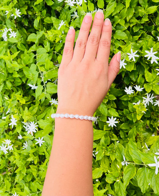 Simple Double Pearl Dream Catcher Pendant Crystal Bracelet