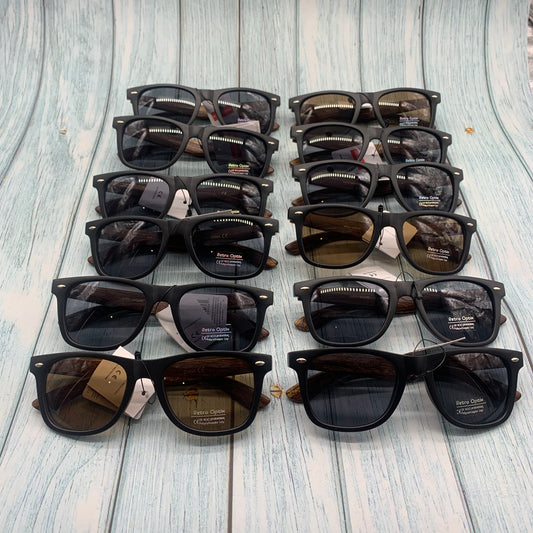 Retro Wooden Sunglasses – Stylish UV Protection