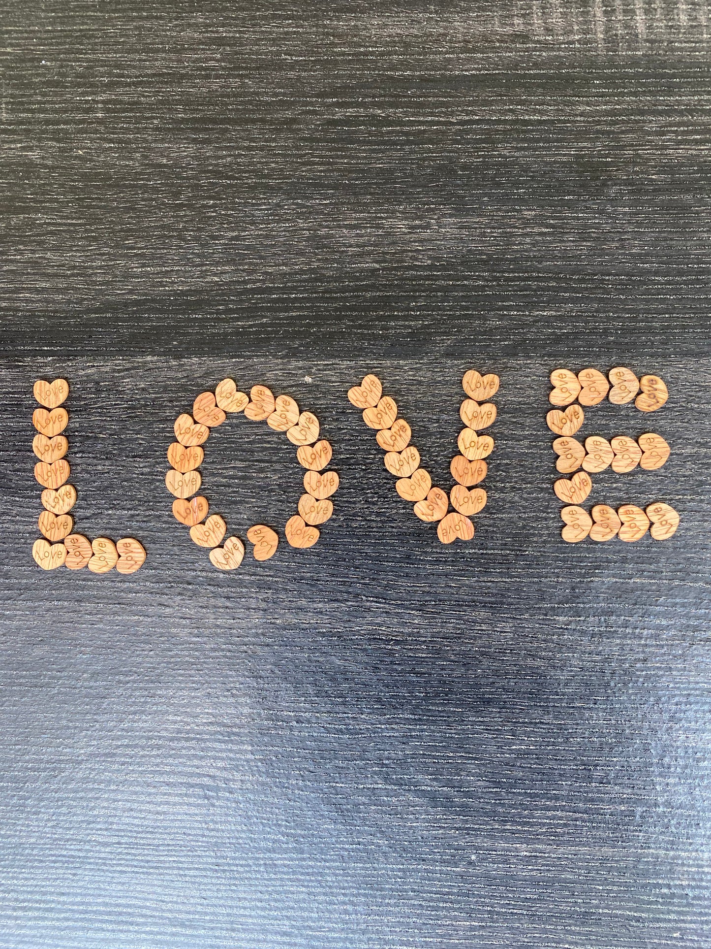 100 PCS Mahogany Wood Hearts – Laser-Cut Love Decorations for DIY & Crafts ❤️🌿