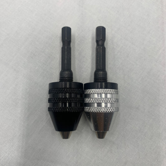 2 Pcs Hex Shank Keyless Drill Chuck, Quick Change Adapter Converter drill adapter