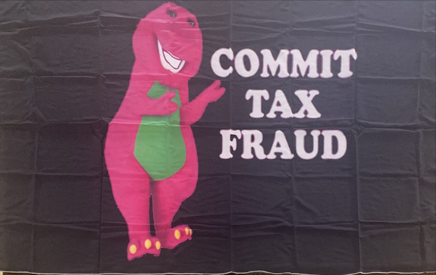 Politically Correct Barney Tapestry Flag Dorm Banner