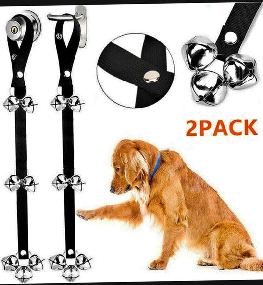 2-Pack Pet Training Doorbells for Dogs & Cats – Adjustable Length, 7 Loud Bells, Durable Nylon Strap