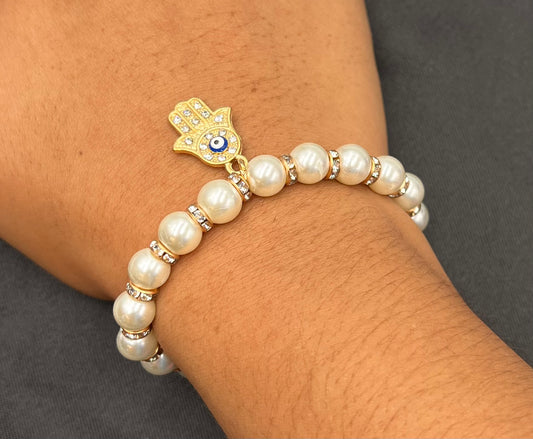 Korean Fashion alloy Pendant Devil's Eye Palm bracelet