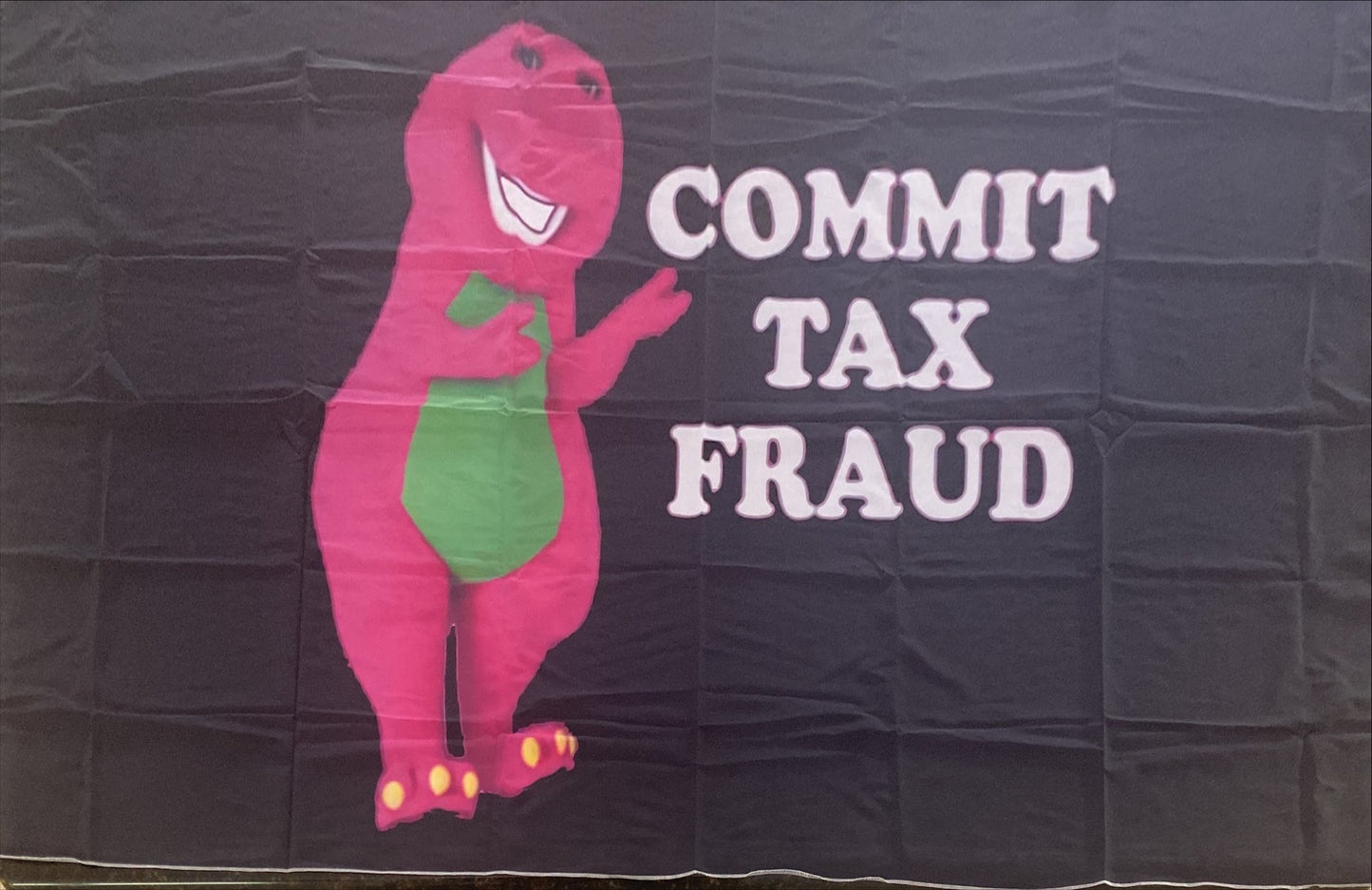 Politically Correct Barney Tapestry Flag Dorm Banner