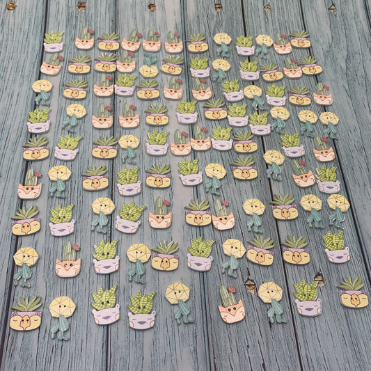 100 Cactus Buttons