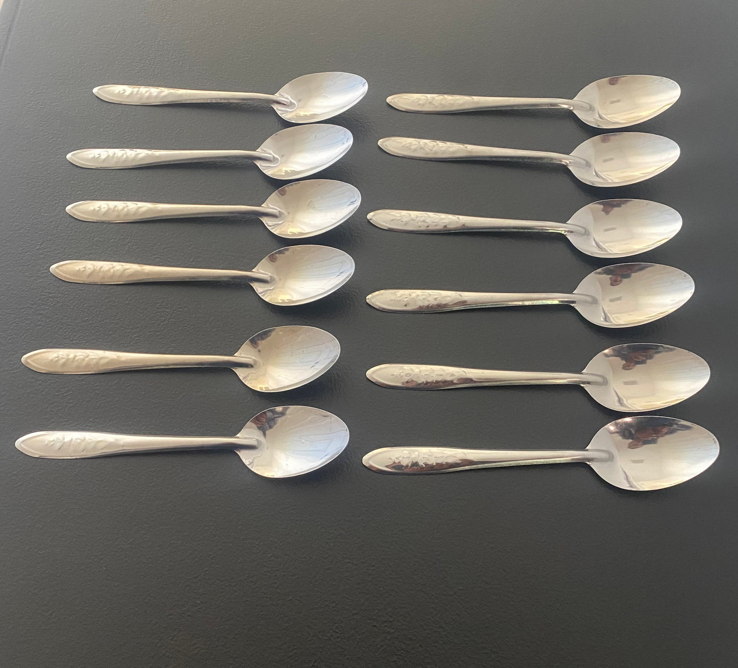 1 Dozen Unique Long Iced Tea Spoons Restaurant Commercial Quality Stainless Silverware All New!