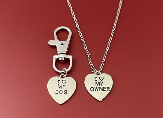New love pendant necklace I love My OwnerI loveMyDog pet dog bone necklace wholesale