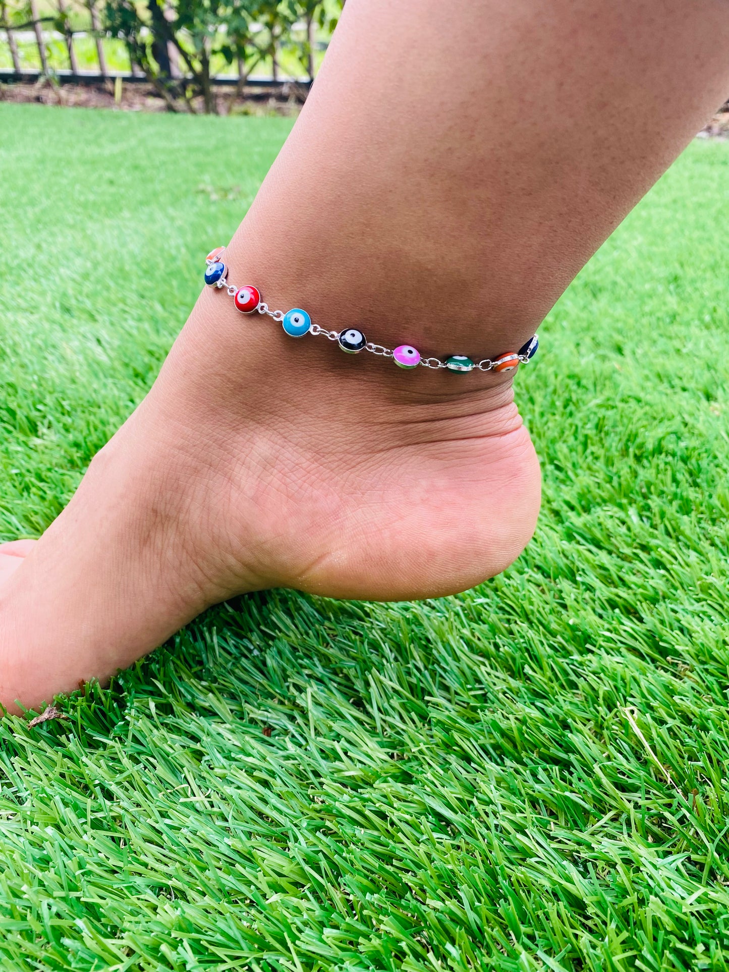 bohemian style colorful retro 14 devil eyes necklace bracelet anklet combination accessories