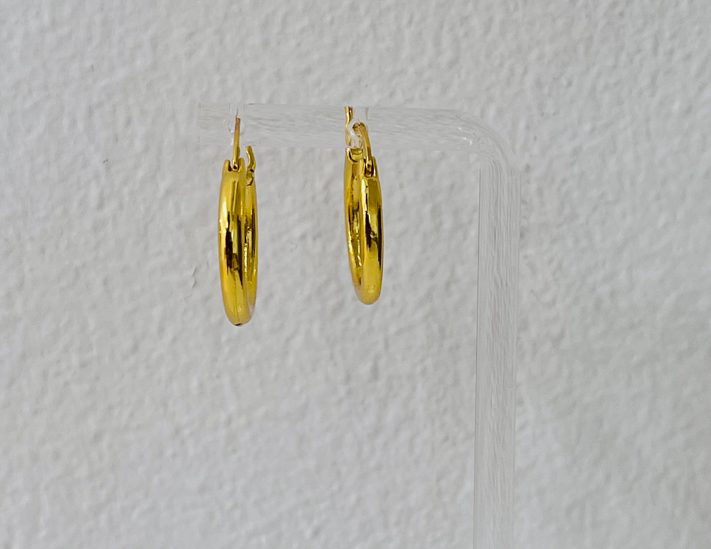 18k Gold Filled Hoops, everyday wear, waterproof, earrings for women