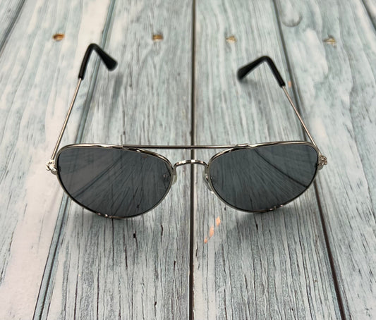 fashion colorful aviator reflective metal frame sunglasses - White Mercury