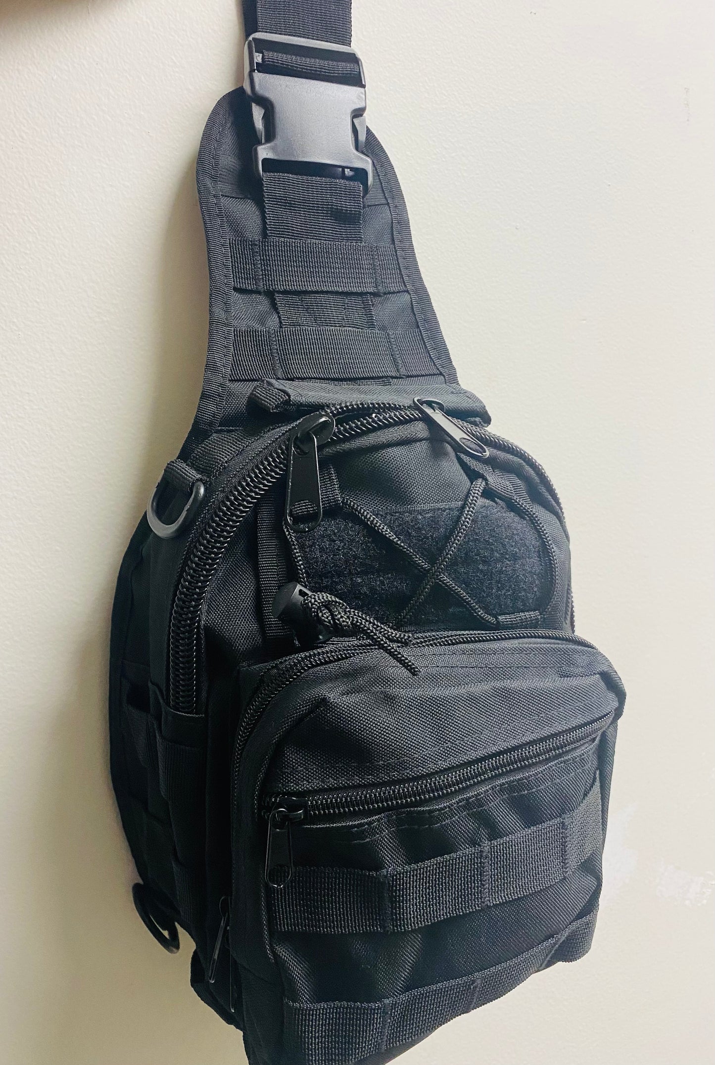 Men Backpack Tactical Sling Bag Chest Shoulder Body Molle Day Pack Pouch Black