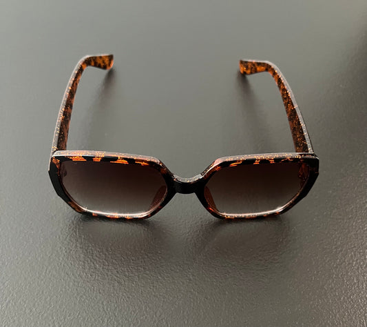 Tortoiseshell Square Frame Sunglasses – Vintage Style UV400 Protection Eyewear