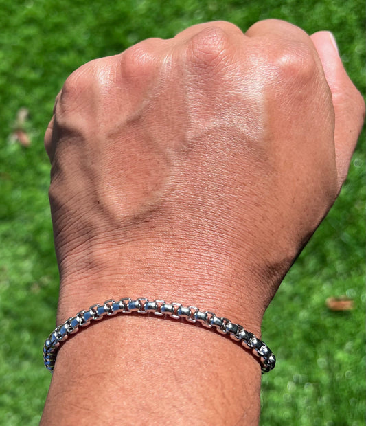 Stainless Steel 3. 2mmnk Flat Bracelet Men's Titanium Steel Bracelet Wholesale