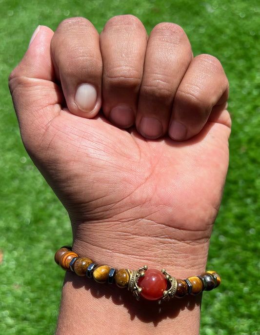 Retro Crown Stone Beaded Bracelets