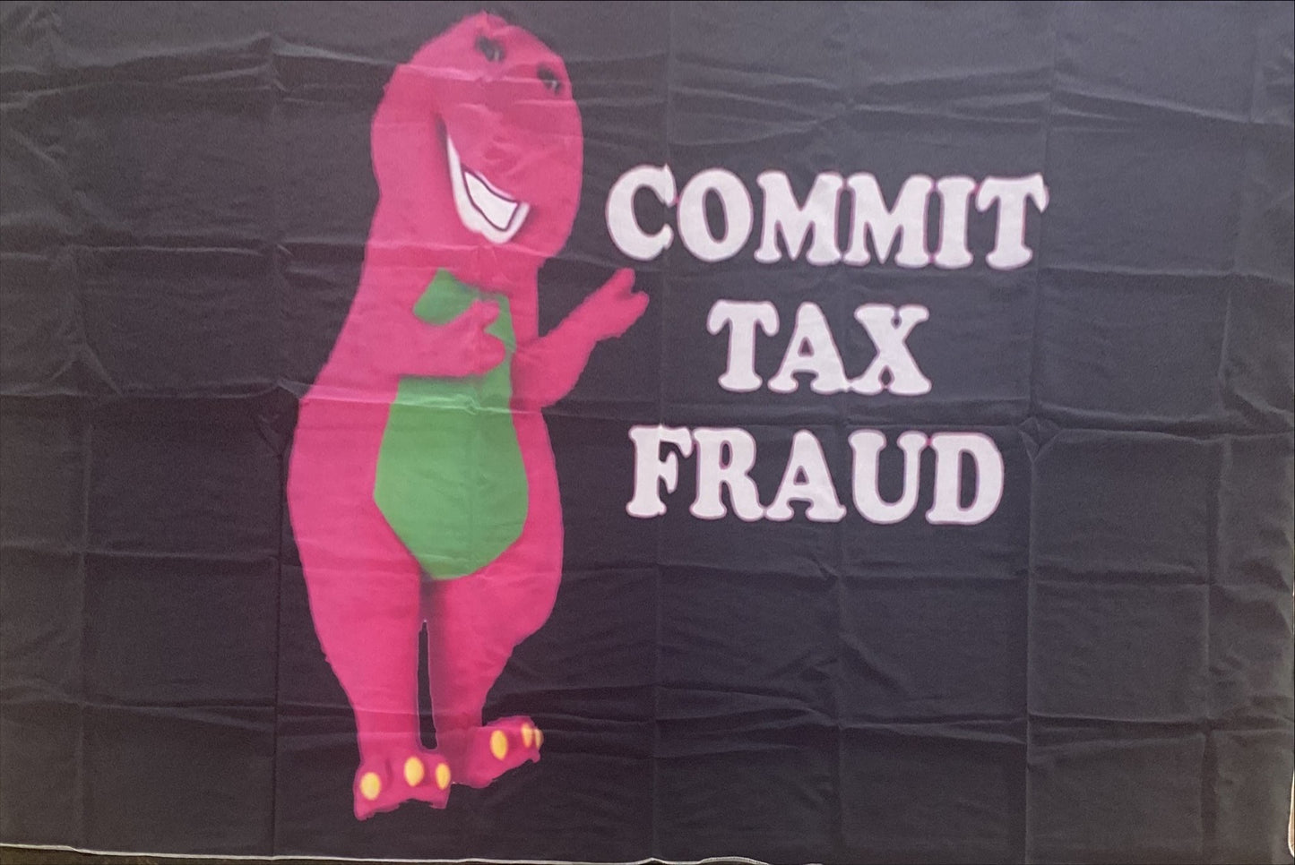 Politically Correct Barney Tapestry Flag Dorm Banner