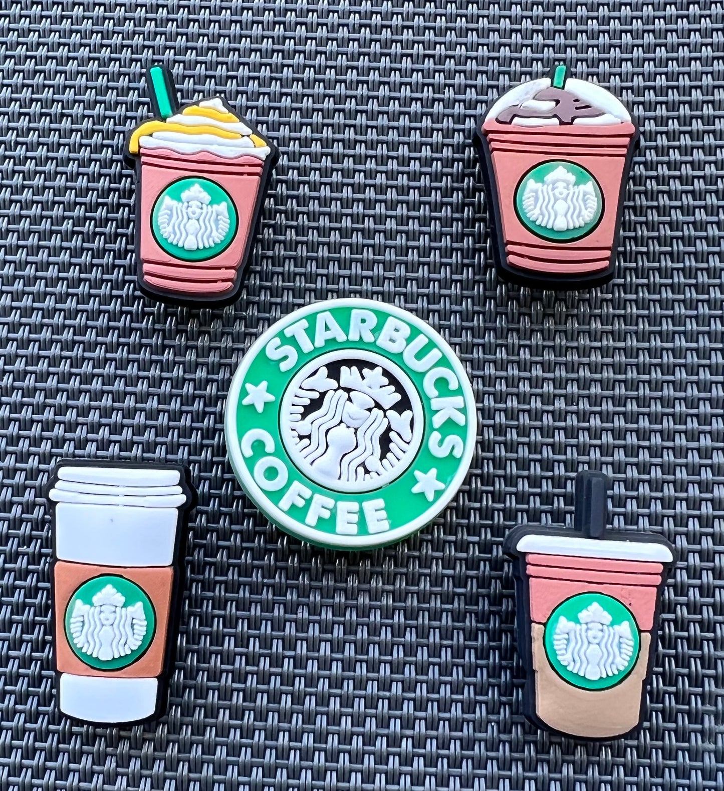 Coffee Croc Charms 5Pcs