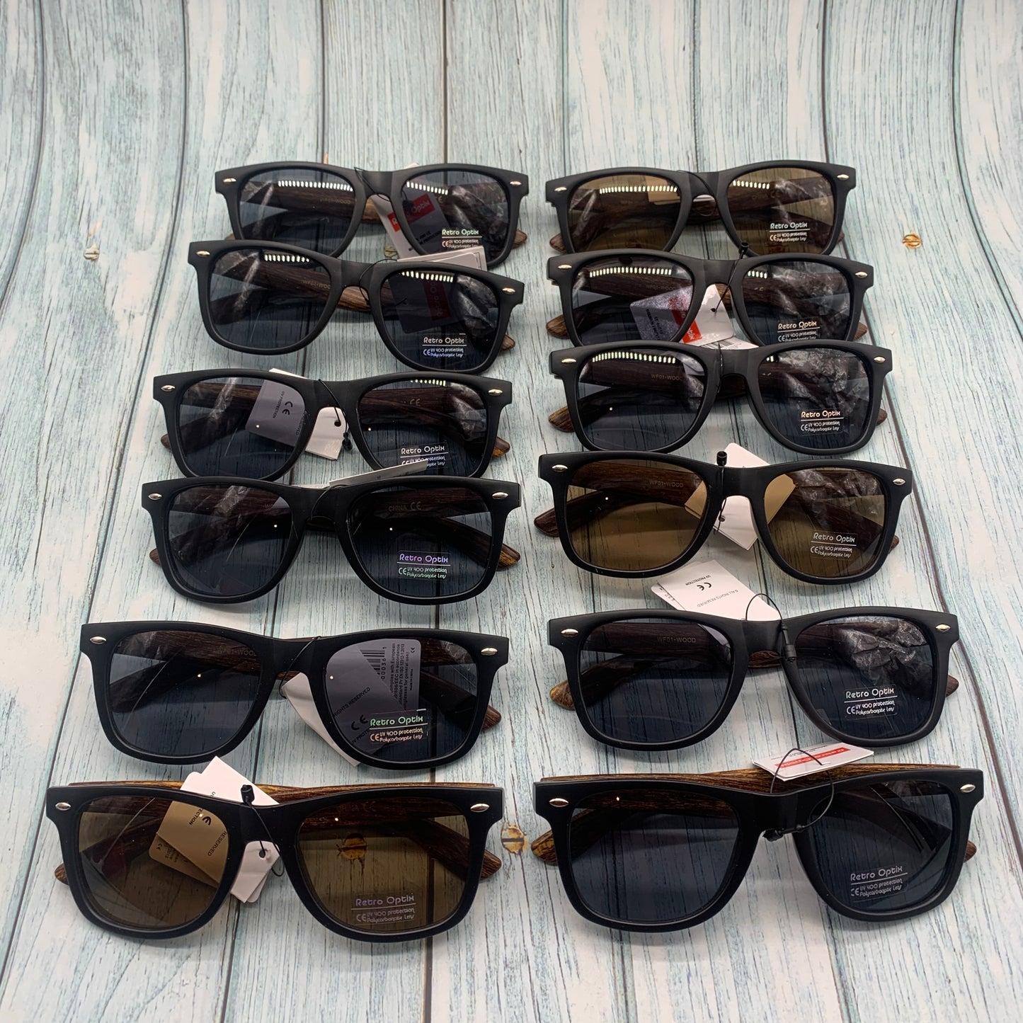 Retro Wooden Sunglasses – Stylish UV Protection