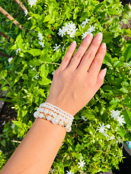 retro heart shape pearl bracelet wholesale
