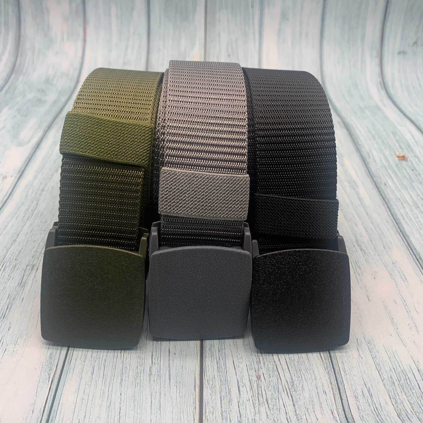 3 Pack Men’s Tactical Nylon Belt with Automatic Buckle – Adjustable Military-Style Webbing Belt for Everyday & Outdoor Use