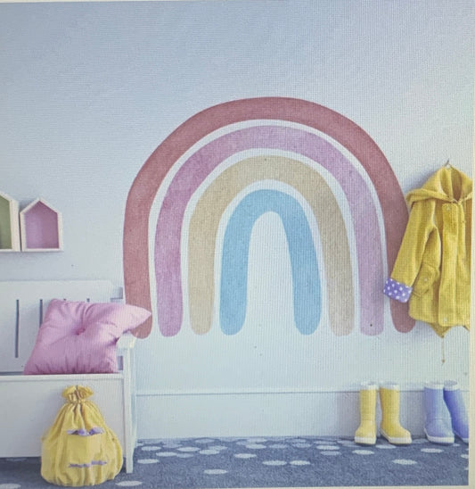 Boho Rainbow Wall Mural Peel and Stick Large Removable Sticker for Kids Room