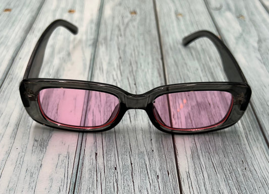 Retro Rectangle Sunglasses – Small Frame UV400 Shades for Teens & Adults