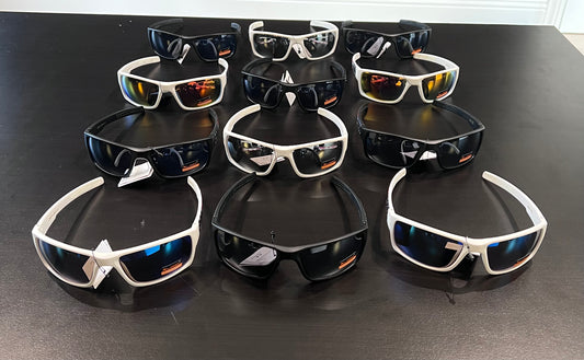 Arctic Shield UV400 Sunglasses for Men – Bold Retro Look, Assorted Frame Colors