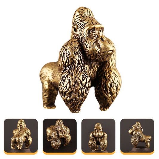 Pure Brass Orangutan Gorilla Miniature Decor