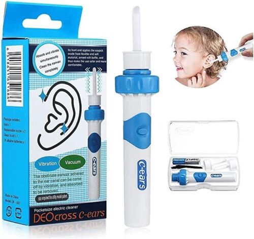 Safety Electric Cordless Vacuum Ear Cleaner Wax Remover Painless Cleaning Tool